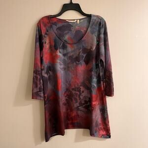 Soft Surroundings Abstract Print Sweater Dress Size Large